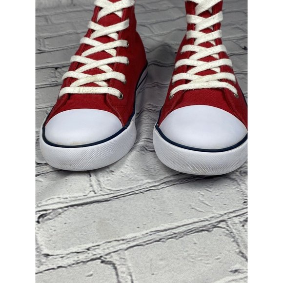 Polo by Ralph Lauren Kids Red Canvas Sneakers - Picture 3 of 11